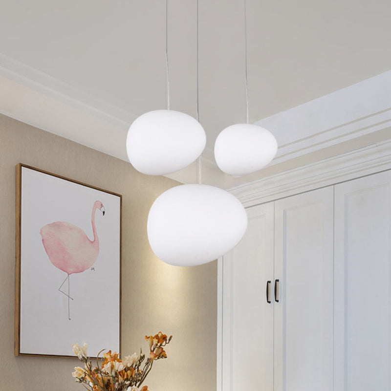 Elegant White Glass Pendant Light