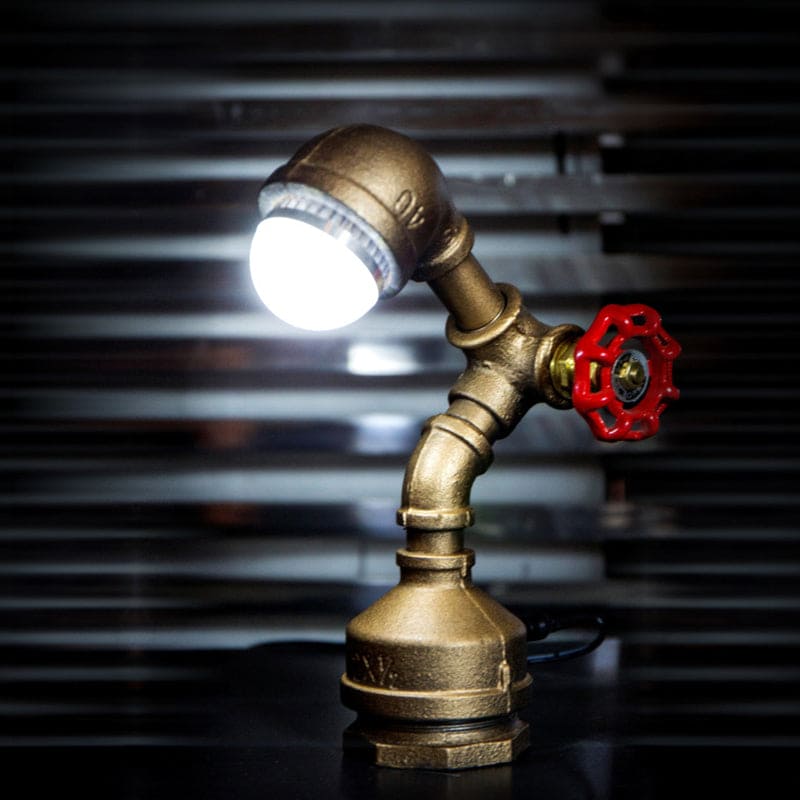 Vintage Metal Table Lamp with Adjustable Arm