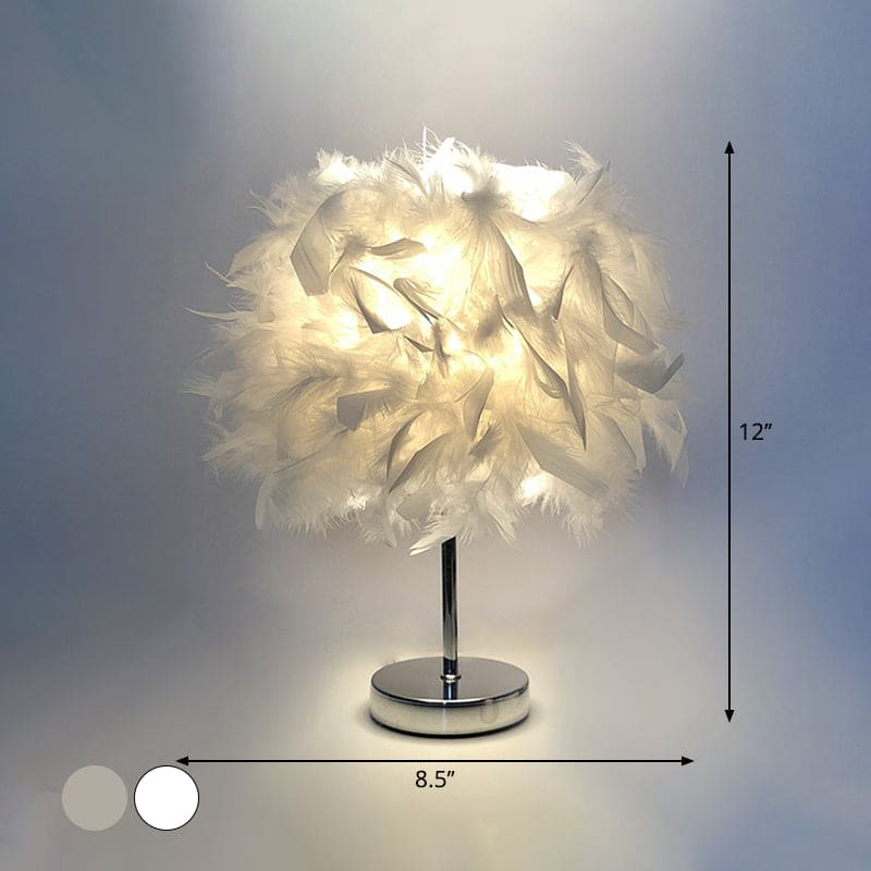 Soft Glow Feather Table Lamp