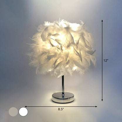 Soft Glow Feather Table Lamp