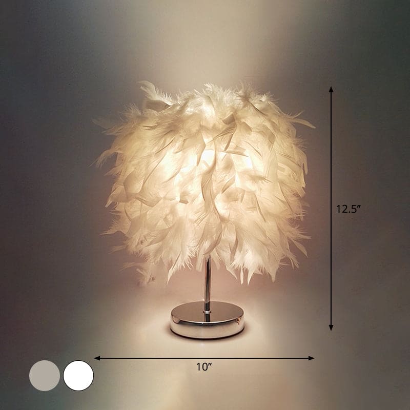 Soft Glow Feather Table Lamp