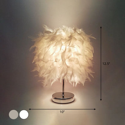 Soft Glow Feather Table Lamp