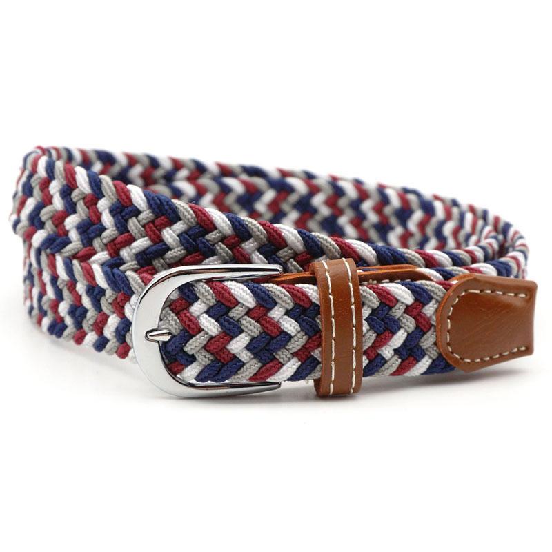 Elastic Woven Leather Belt