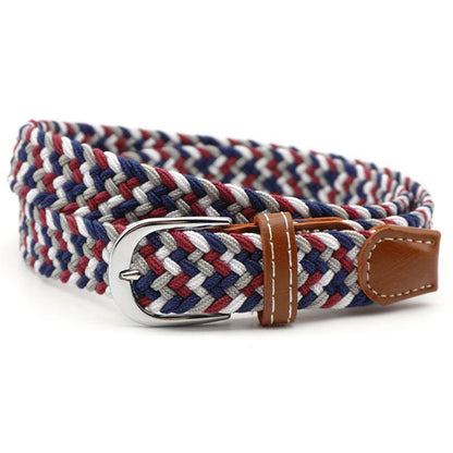 Elastic Woven Leather Belt