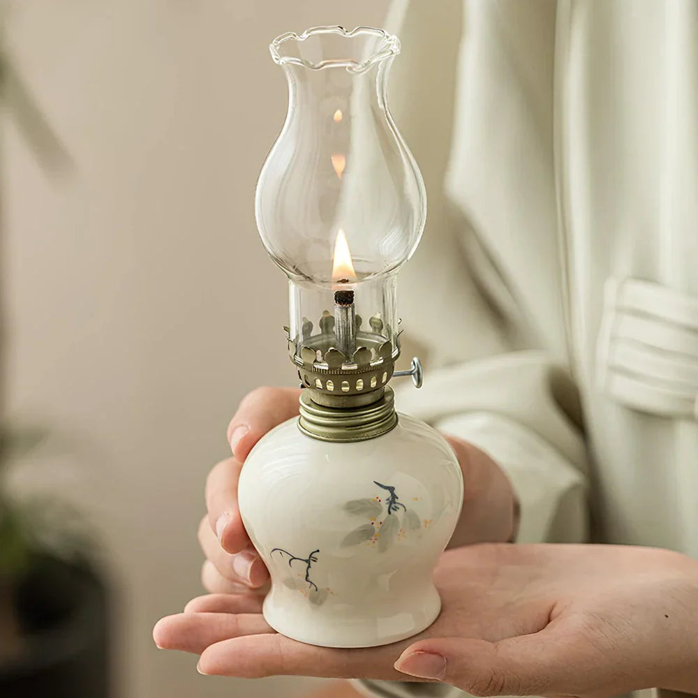 Warm Glow Kerosene Oil Lamp