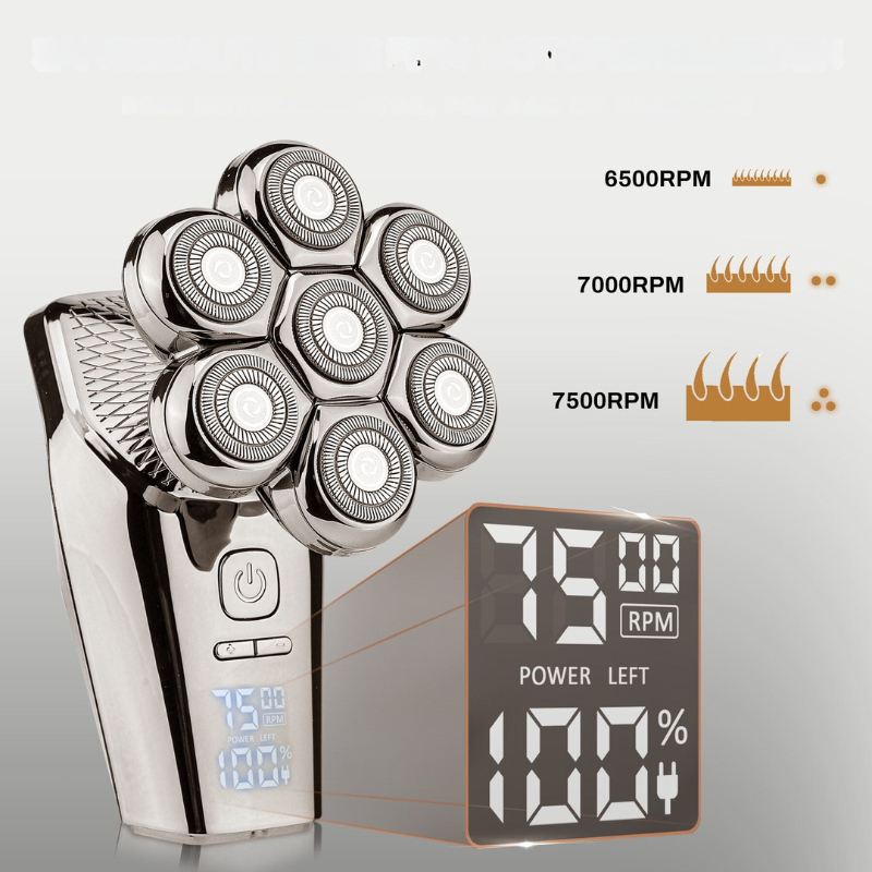 Close Shave Pro - Deluxe Electric Head Razor with Spare Blade