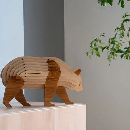 Handcrafted Woodland Animal Table Lamp