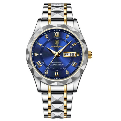 Premium Mens Water Resistant Watch with Glow Dial