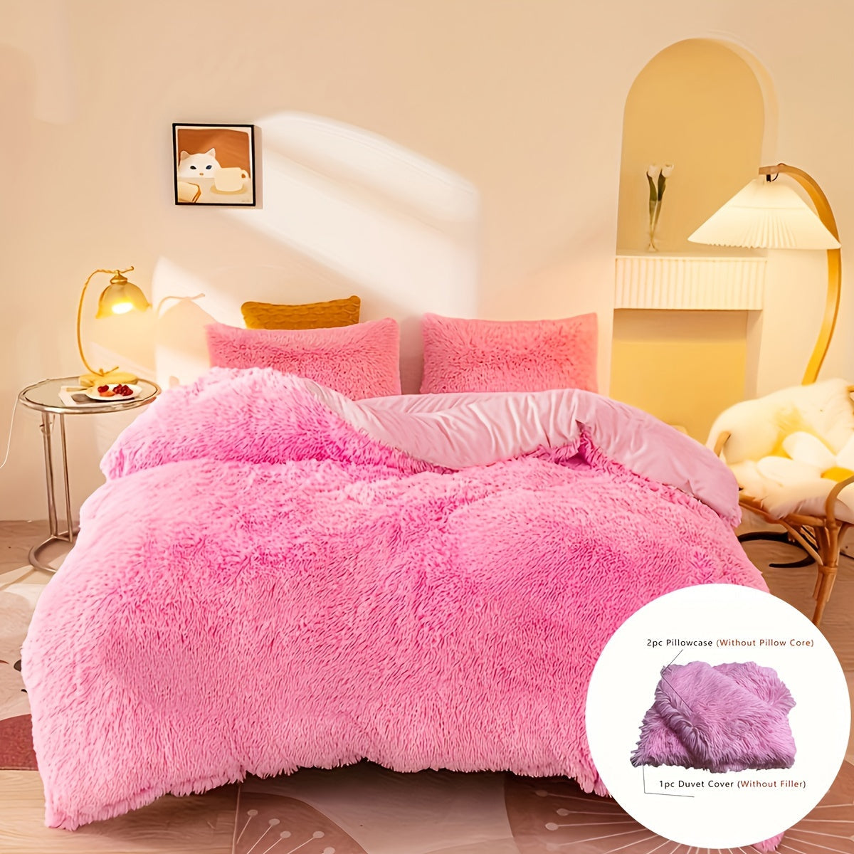 Soft Plush Velvet Duvet Cover Set for Cozy Bedding - Fesara