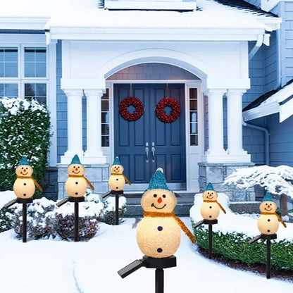 Outdoor Solar Snowman Garden Light