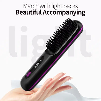 Compact Hair Straightening Brush