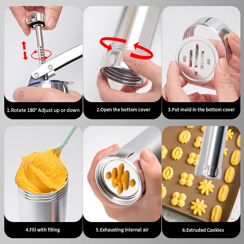 Deluxe Cookie Maker Kit with 20 Discs & 4 Tips