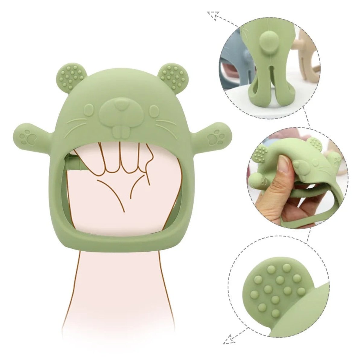 Soft Baby Teething Mitten | Gentle Silicone Chew Toy