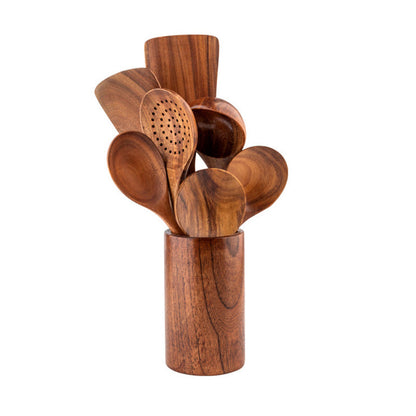 Natural Teak Wooden Utensil Set