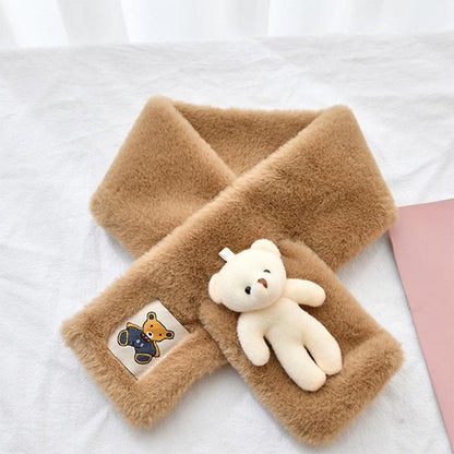Cuddly Teddy Soft Plush Scarf for Kids and Adults