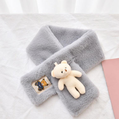 Cuddly Teddy Soft Plush Scarf for Kids and Adults