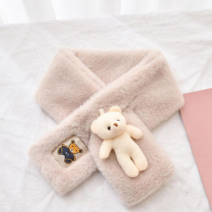 Cuddly Teddy Soft Plush Scarf for Kids and Adults