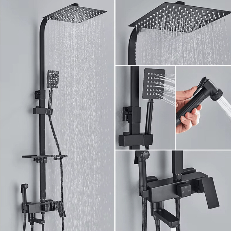 Premium Rain Shower Head Set with Adjustable Faucet