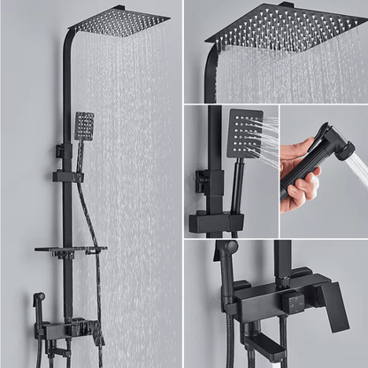 Premium Rain Shower Head Set with Adjustable Faucet