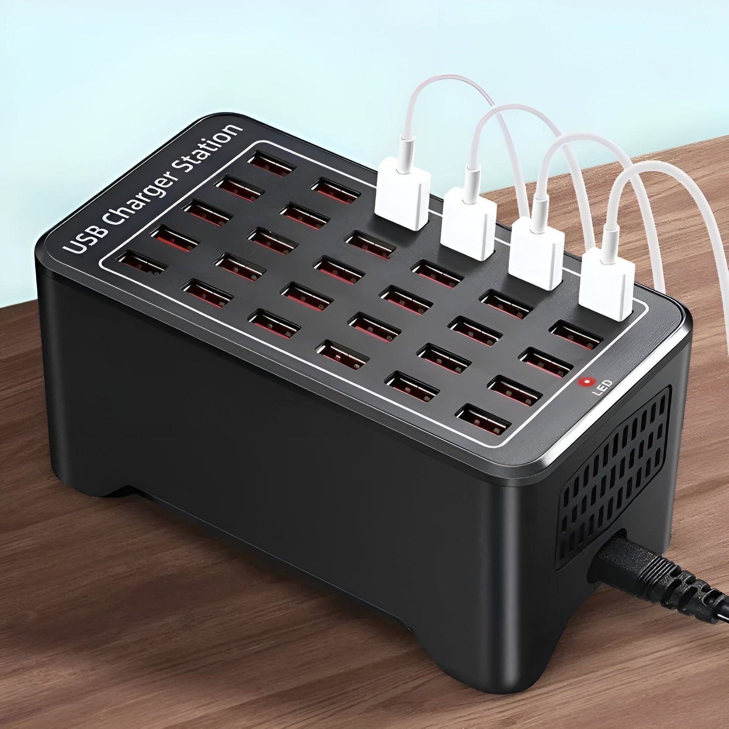 Compact 30 Port USB Charging Hub with Fast Charge - Fesara