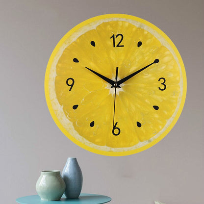Bright Yellow Kitchen Wall Clock