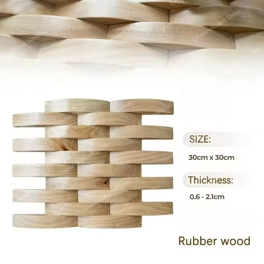Textured Wood Acoustic Wall Art Panel Decor