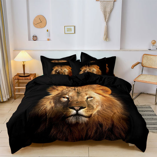 Regal Lion Pattern Bedding Set - Fesara