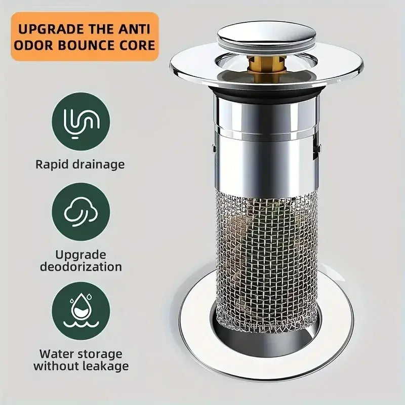 Easy Clean Stainless Steel Sink Drain Strainer