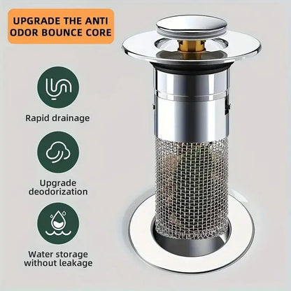 Easy Clean Stainless Steel Sink Drain Strainer