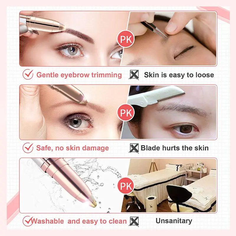 Easy Electric Eyebrow Shaper for Smooth Hair Removal