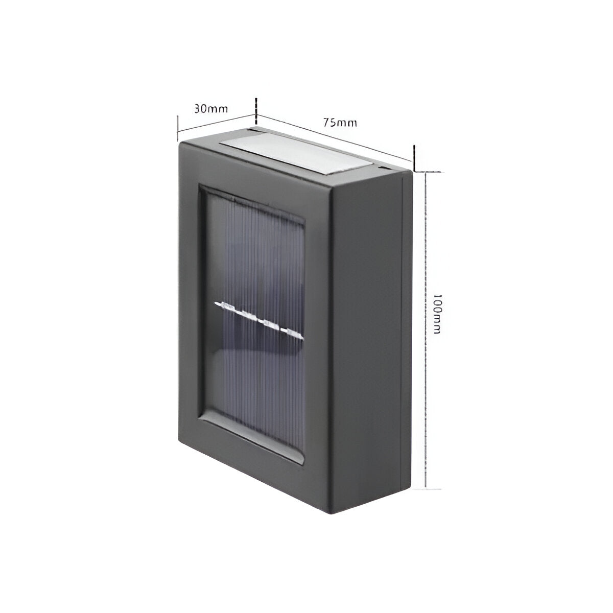 Outdoor Solar Powered Lamp Waterproof Black LED