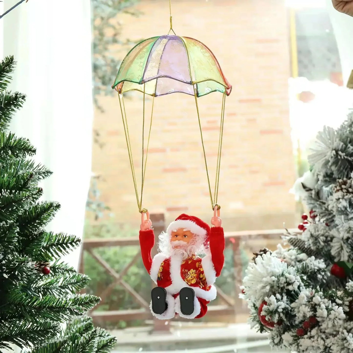 Fun Christmas Flying Santa Decoration - Fesara