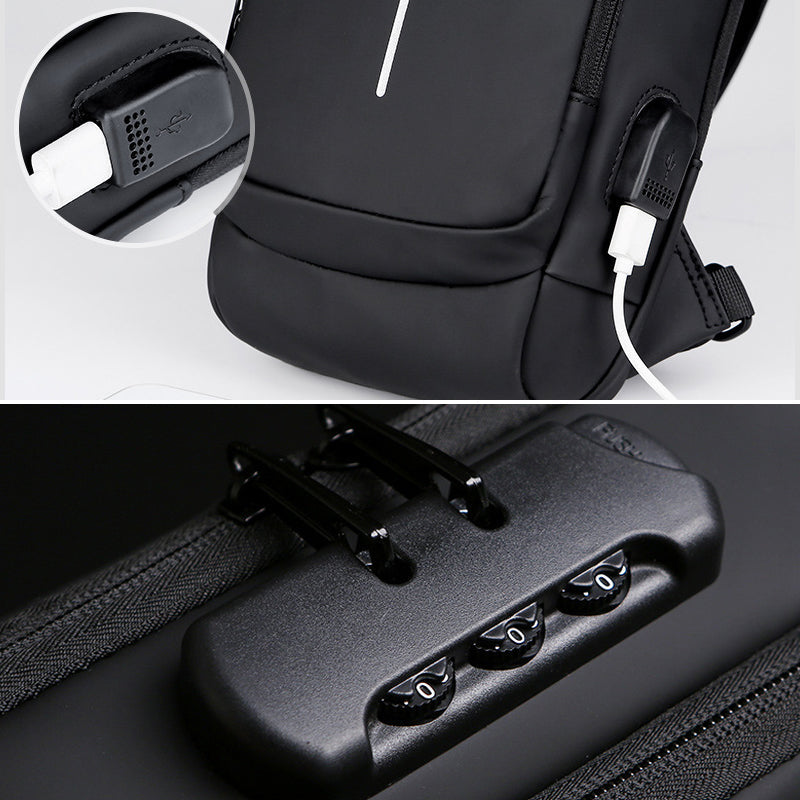 Secure Crossbody Bag with USB Charging Pocket