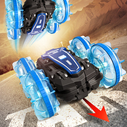 Fast RC Amphibious Stunt Car with Dual Remotes