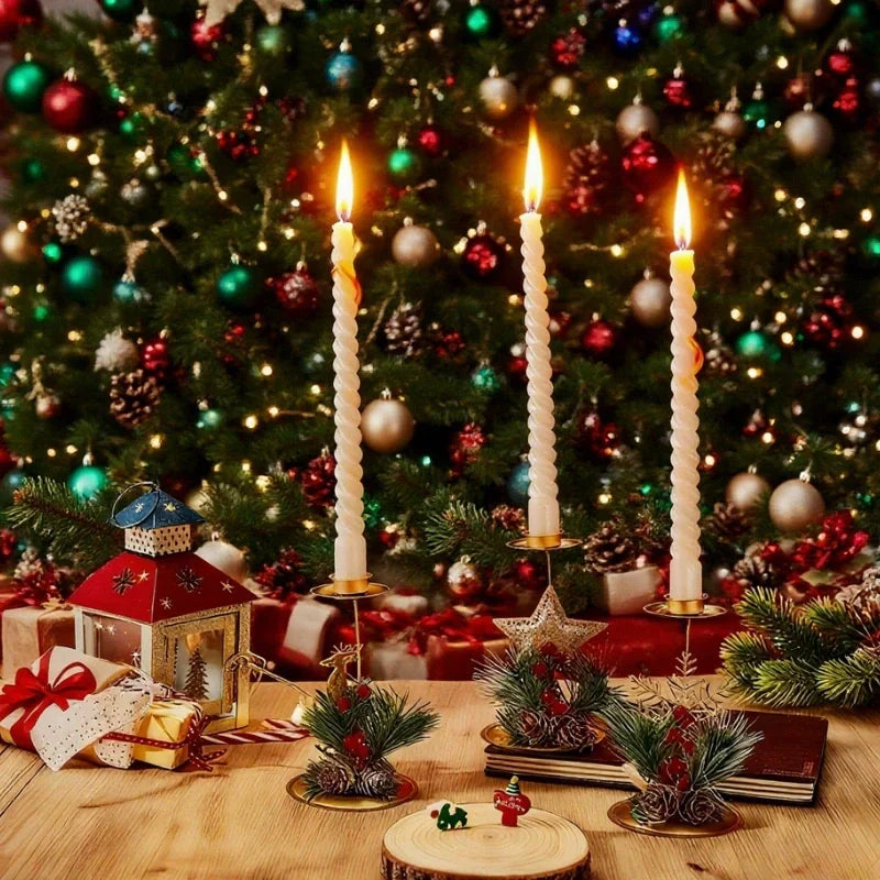 Winter Glow Metal Candle Holder