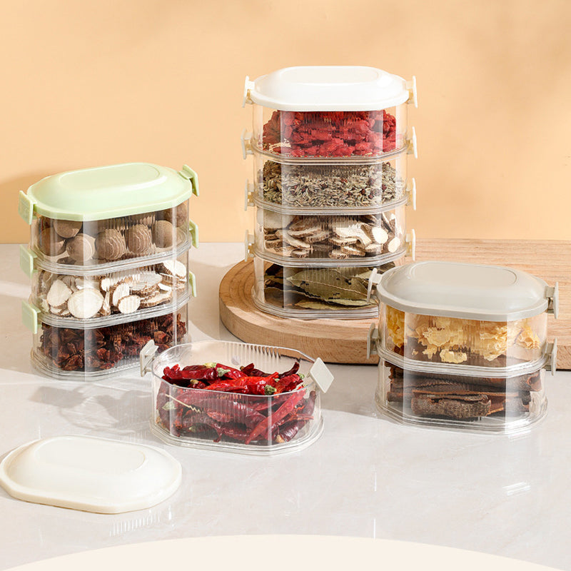 Spice Organizer Container with Stackable Layers