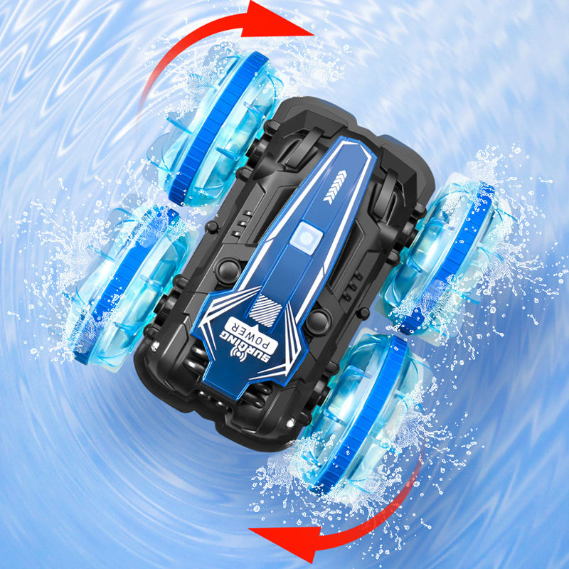 Fast RC Amphibious Stunt Car with Dual Remotes