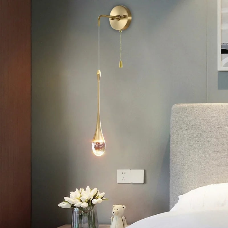Stylish Glass Pendant Wall Lamp