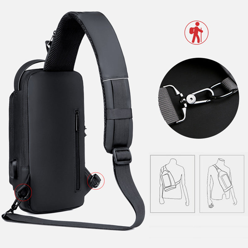 Secure Crossbody Bag with USB Charging Pocket