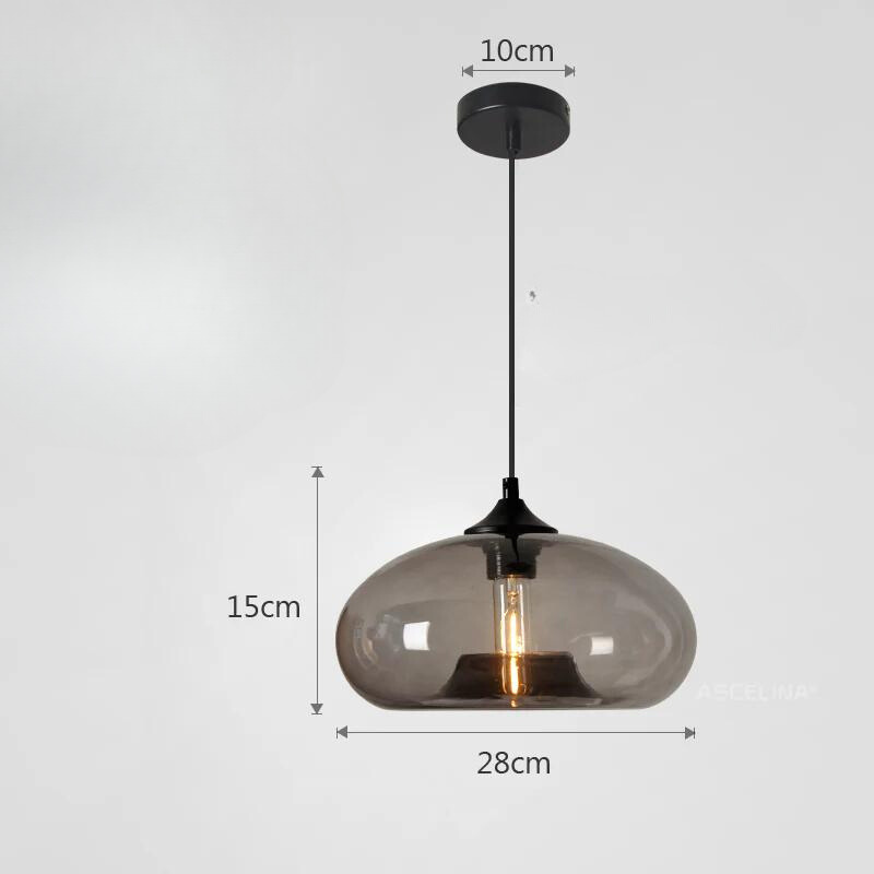 Stylish Glass Hanging Lamp in Various Colors - Fesara