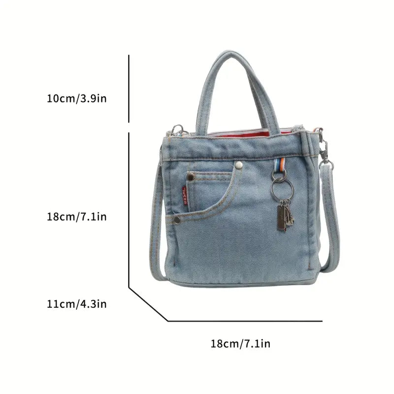 Fashionable Blue Small Cross Body Purse Bag