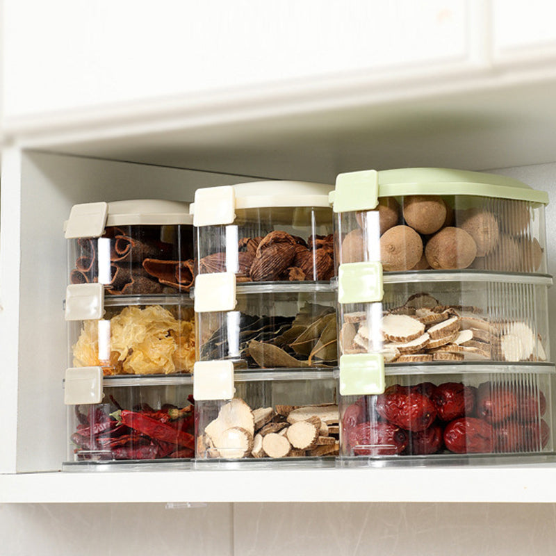 Spice Organizer Container with Stackable Layers