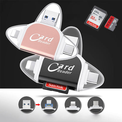 4-in-1 Multiport SD Card Reader Adapter