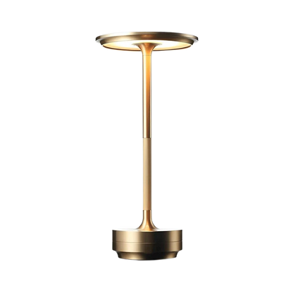Stylish Gold Metal Desk Lamp with USB Recharge - Fesara