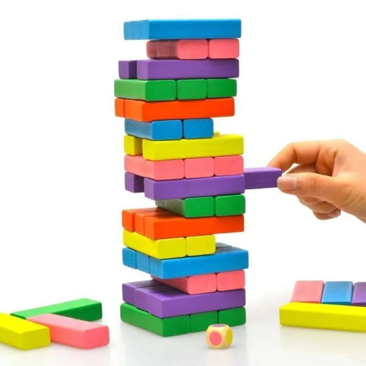Colorful Wooden Blocks Stacking Game - Fesara