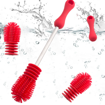 Soft Bristle Baby Bottle Cleaning Brush with Replaceable Head - Fesara