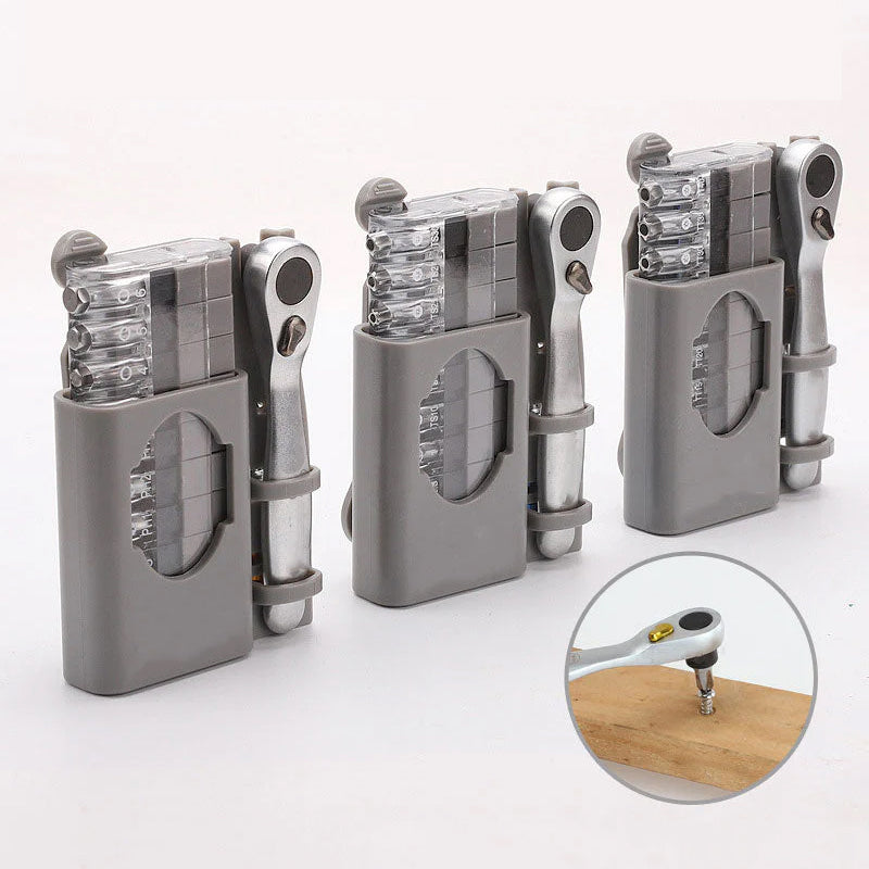 Compact Mixed Screwdriver Set with Phillips and Flathead
