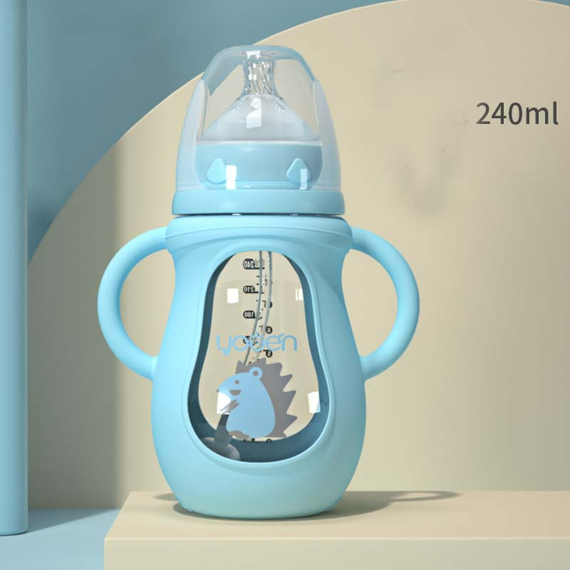 Baby Sippy Bottle with Handles - Soft Silicone & Cute Designs