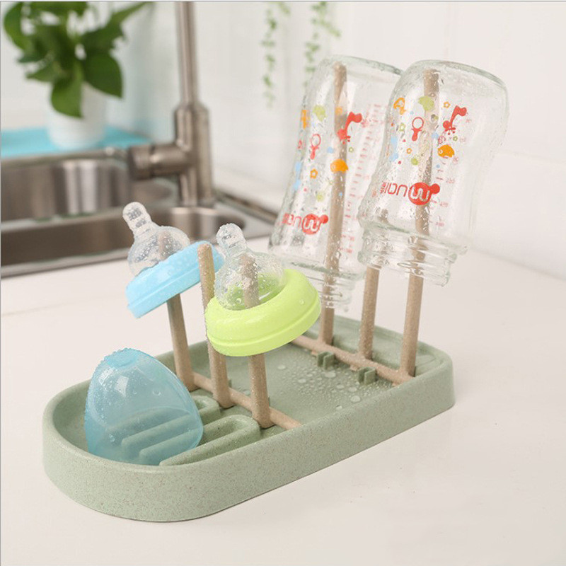 Baby Bottle Drying Rack with Storage Holders