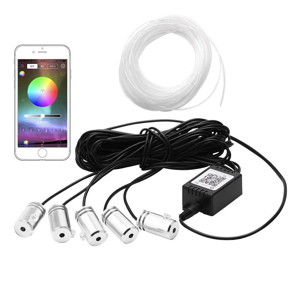 Colorful 5in1 RGB LED Car Interior Lighting Kit - Fesara